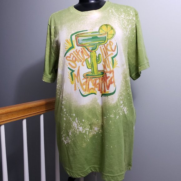 Margarita Anyone?  You need this bleached Tee - Picture 3 of 9